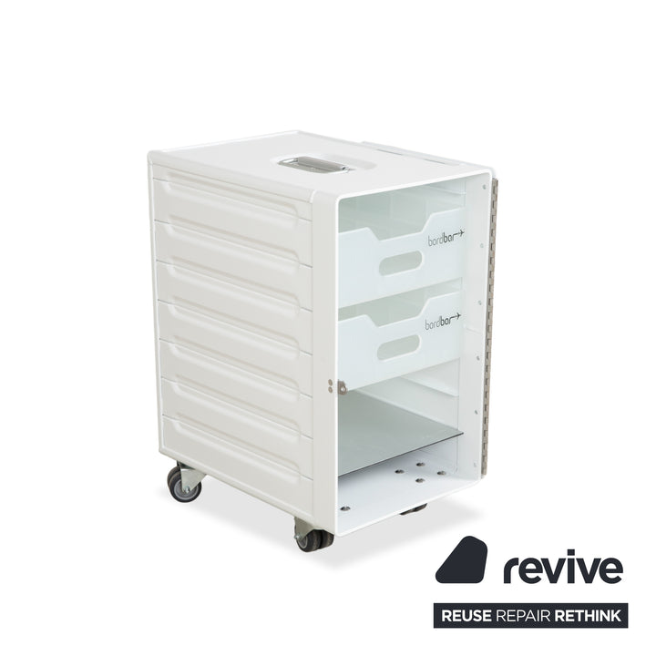 bordbar Box Container White Right-Hand Hinge Aircraft Trolley incl. Accessories