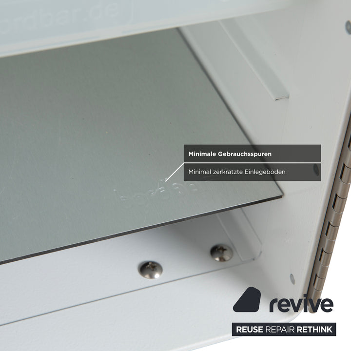 bordbar Box Container White Right-Hand Hinge Aircraft Trolley incl. Accessories