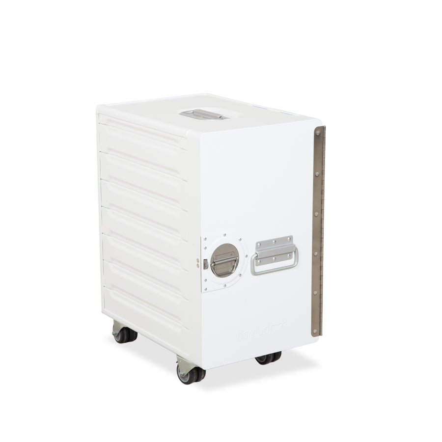 bordbar Box Container White Right-Hand Hinge Aircraft Trolley incl. Accessories