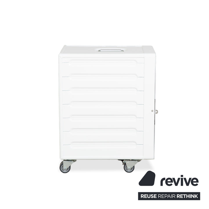 Chariot de transport pour avion Bordbar Box Container blanc à charnière à droite avec accessoires