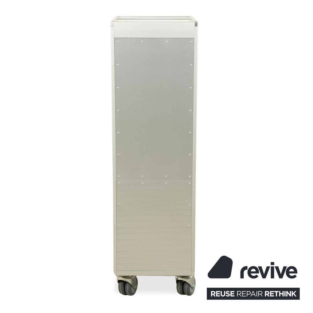 bordbar Lufthansa Ju 52 Flugzeugtrolley mit Fachboden und Kunststoffschubkasten Silber Grau