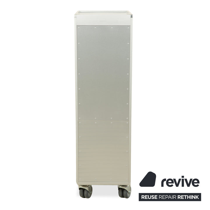 bordbar Lufthansa Ju 52 Flugzeugtrolley mit Fachboden und Kunststoffschubkasten Silber Grau