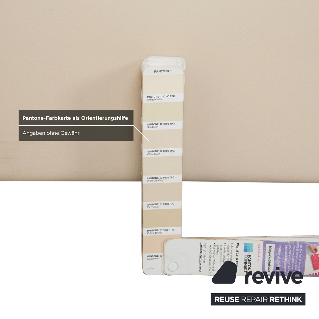 Boxspringliebe Stockholm Bett Kunstleder Creme Beige