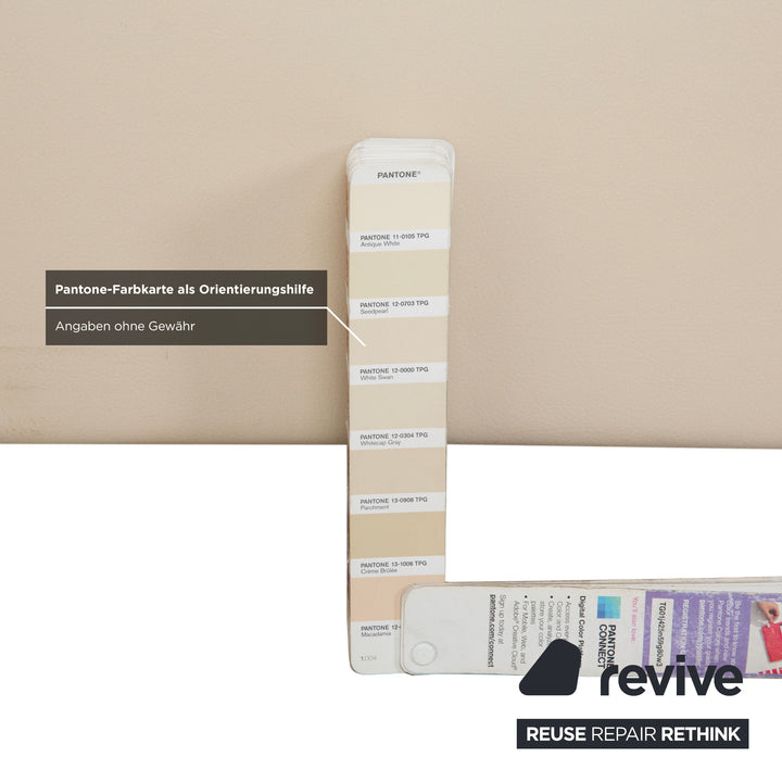 Boxspringliebe Stockholm Bett Kunstleder Creme Beige