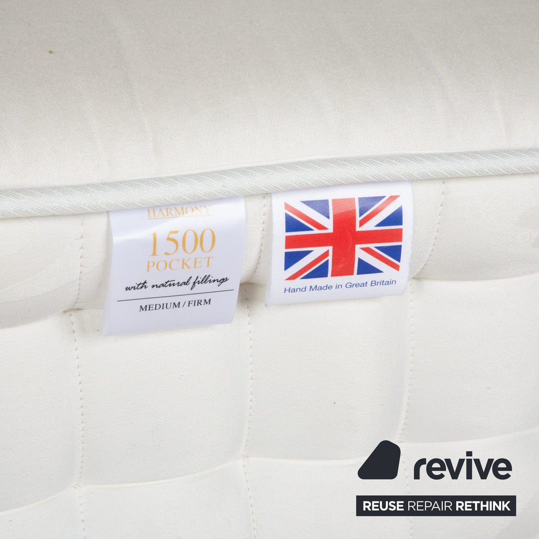 Boxspringliebe Stockholm Bett Kunstleder Creme Beige