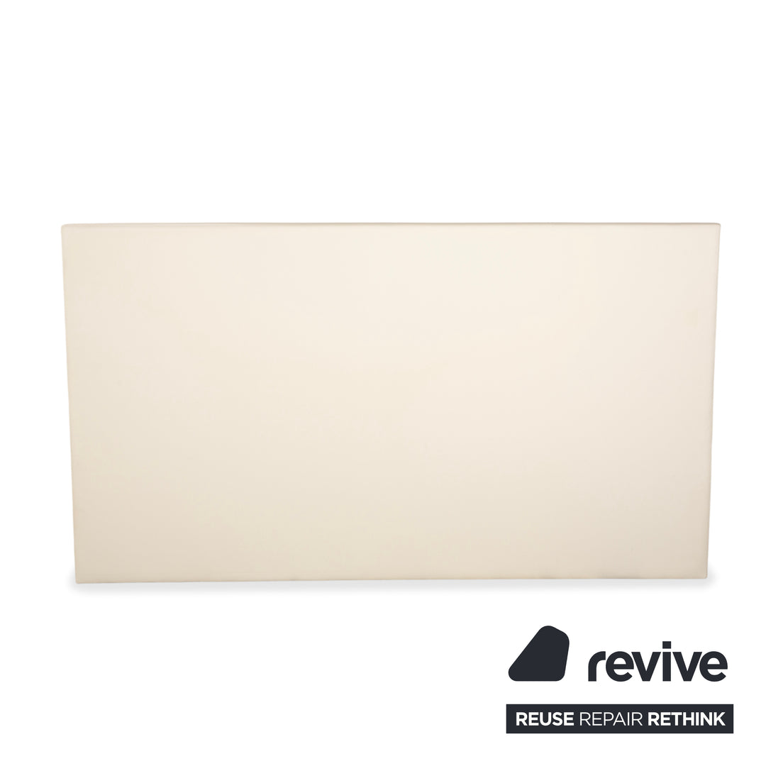 Lit Boxspringliebe Stockholm en similicuir beige crème