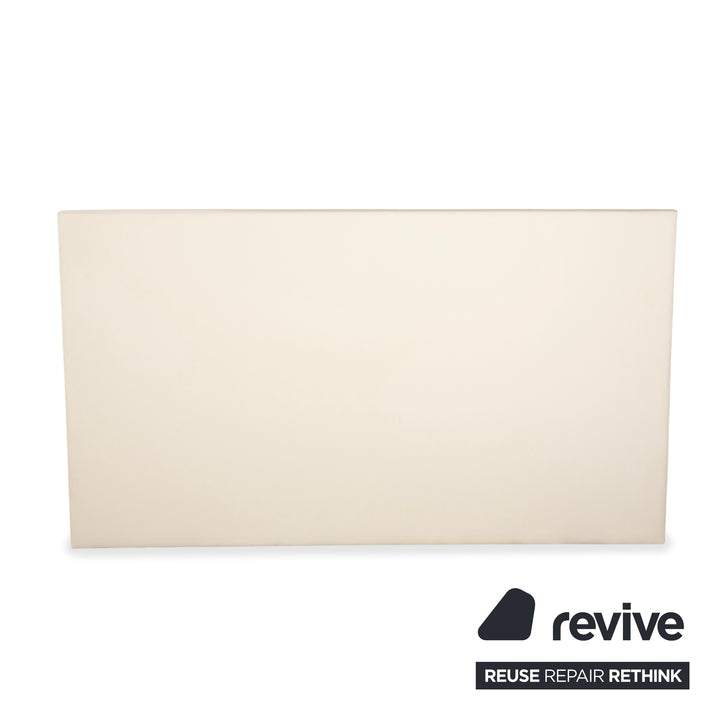 Lit Boxspringliebe Stockholm en similicuir beige crème