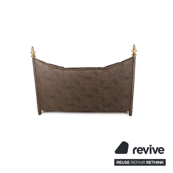 Bretz Lit en Velours Ali Baba Marron Lit Double 180x200cm