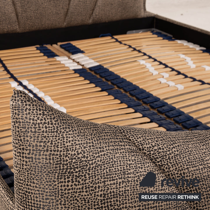 Bretz Lit en Velours Ali Baba Marron Lit Double 180x200cm