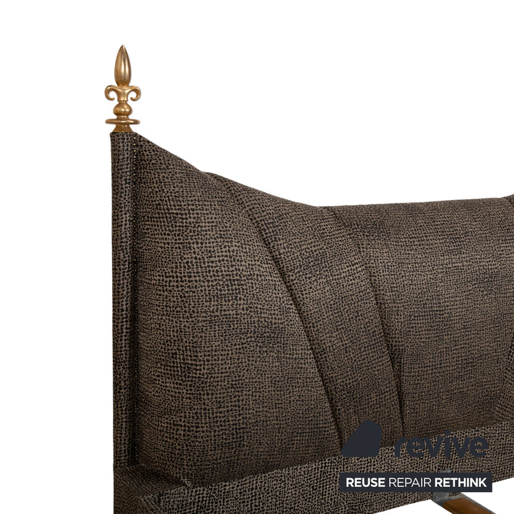 Bretz Ali Baba Fabric Velvet Bed Brown Double Bed Newly Upholstered LISBOA FR 500