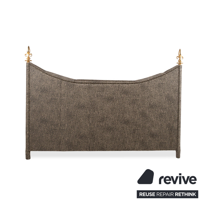 Bretz Ali Baba Fabric Velvet Bed Brown Double Bed Newly Upholstered LISBOA FR 500