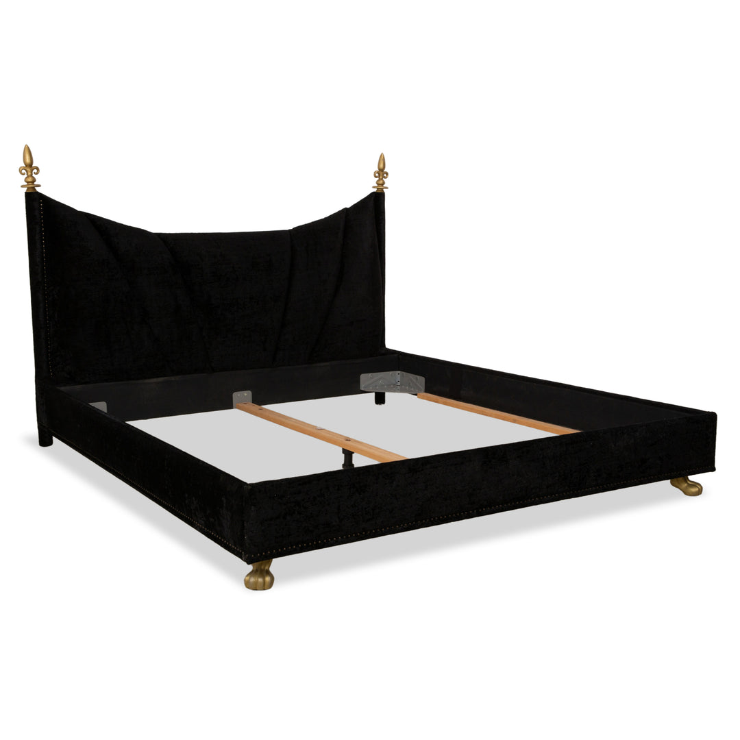 Bretz Ali Baba Stoff Bett Schwarz 200x180 cm