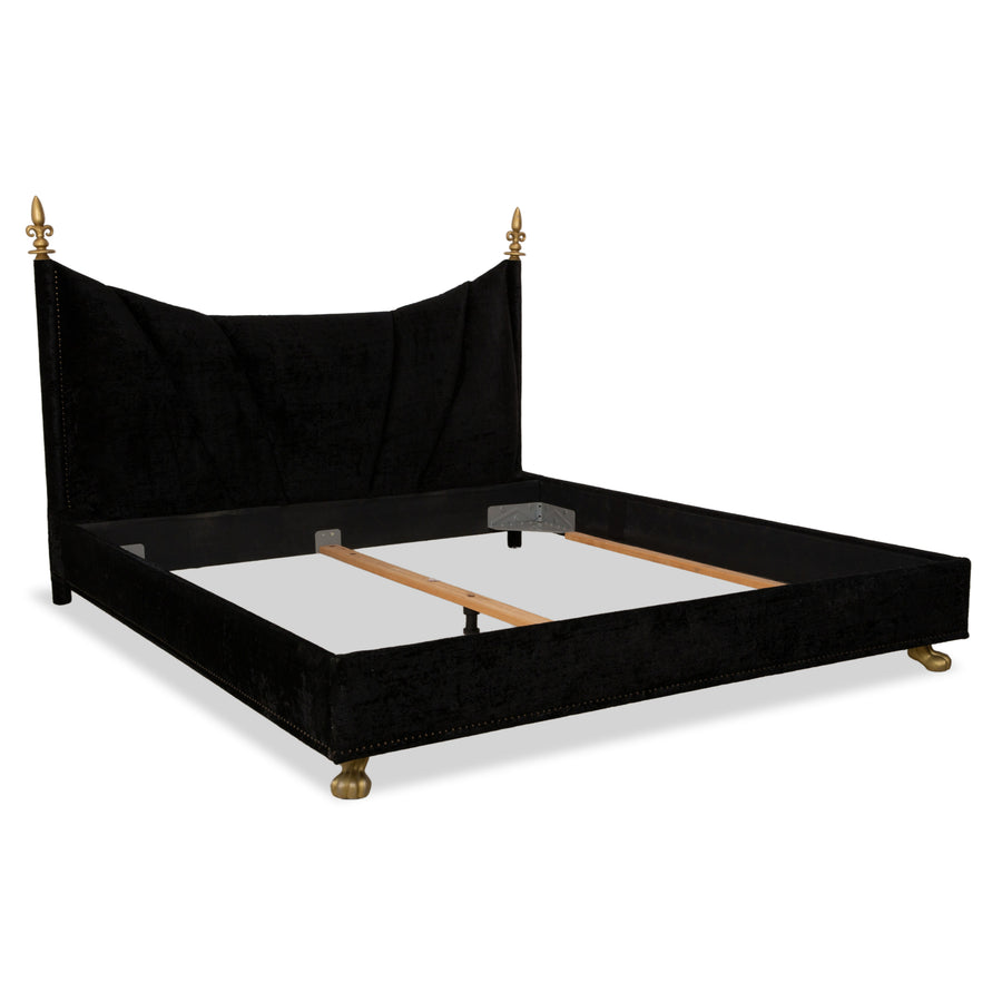 Bretz Ali Baba Stoff Bett Schwarz 200x180 cm