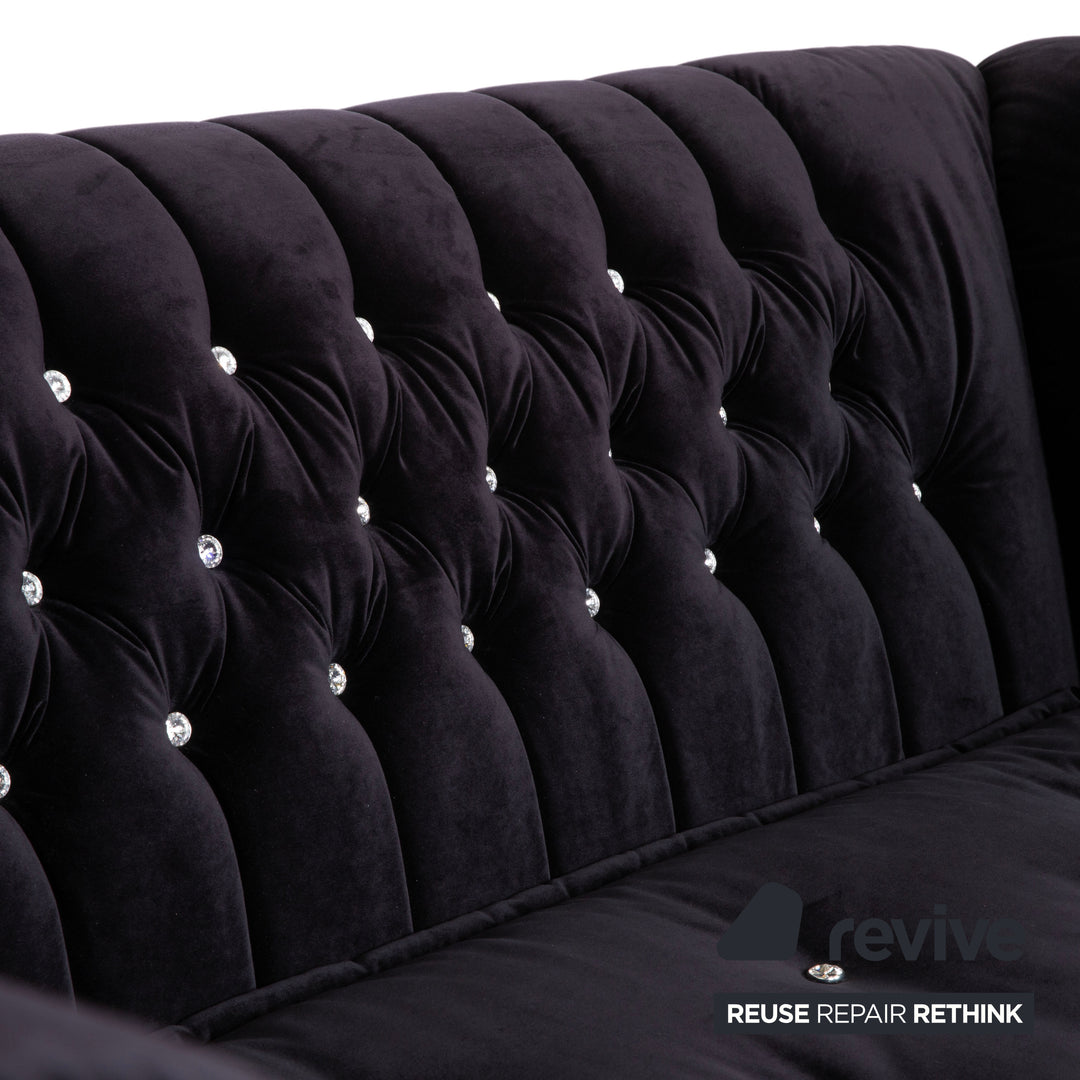 Bretz Chelsea Stoff Dreisitzer Aubergine Lila manuelle Funktion Schlaffunktion Sofa Couch