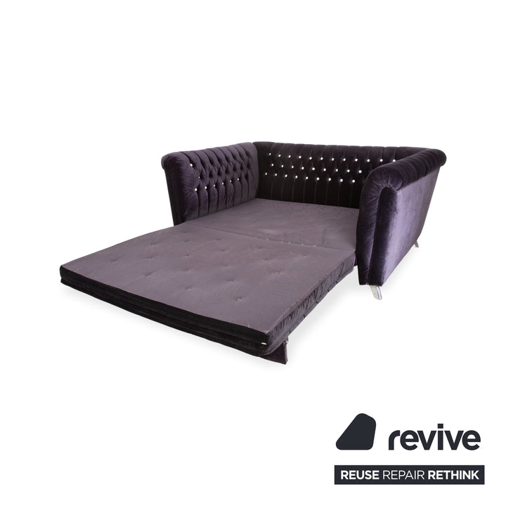 Bretz Chelsea Stoff Dreisitzer Aubergine Lila manuelle Funktion Schlaffunktion Sofa Couch
