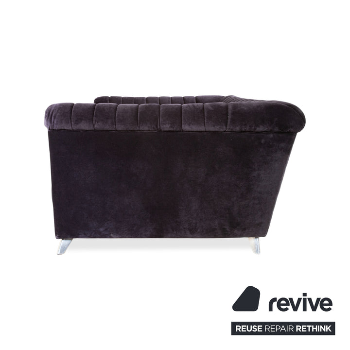 Bretz Chelsea Stoff Dreisitzer Aubergine Lila manuelle Funktion Schlaffunktion Sofa Couch