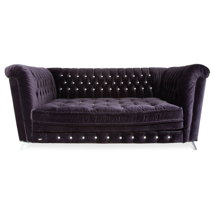 Bretz Chelsea Stoff Dreisitzer Aubergine Lila manuelle Funktion Schlaffunktion Sofa Couch