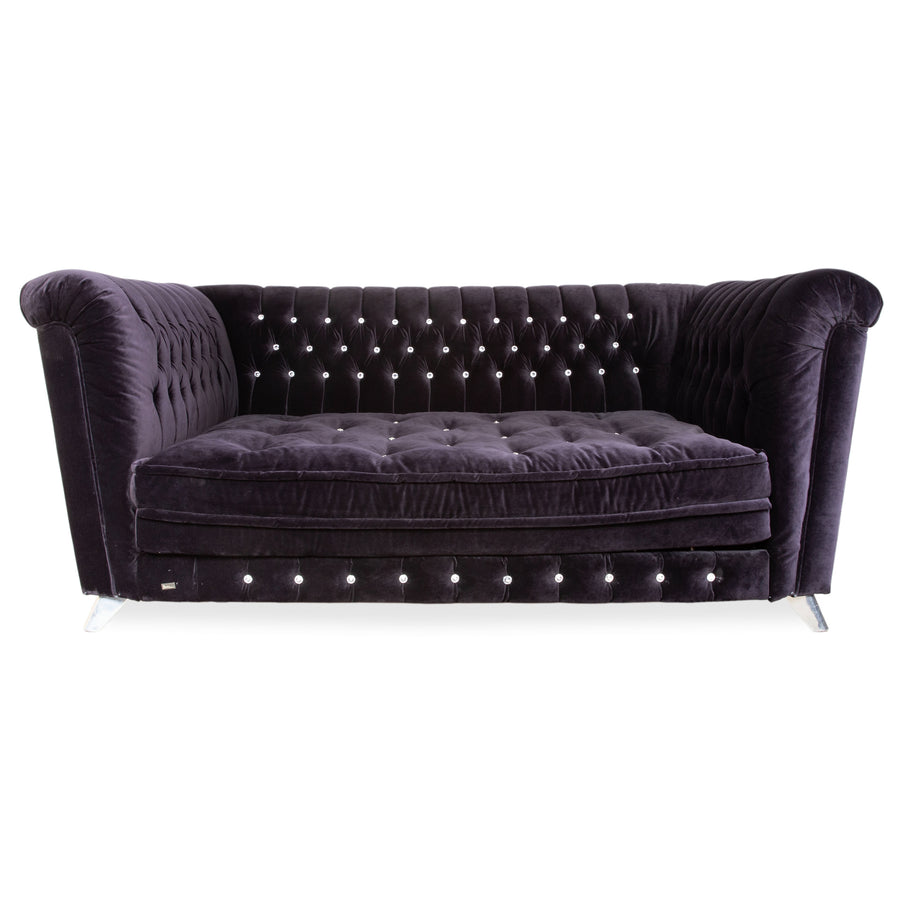 Bretz Chelsea Stoff Dreisitzer Aubergine Lila manuelle Funktion Schlaffunktion Sofa Couch