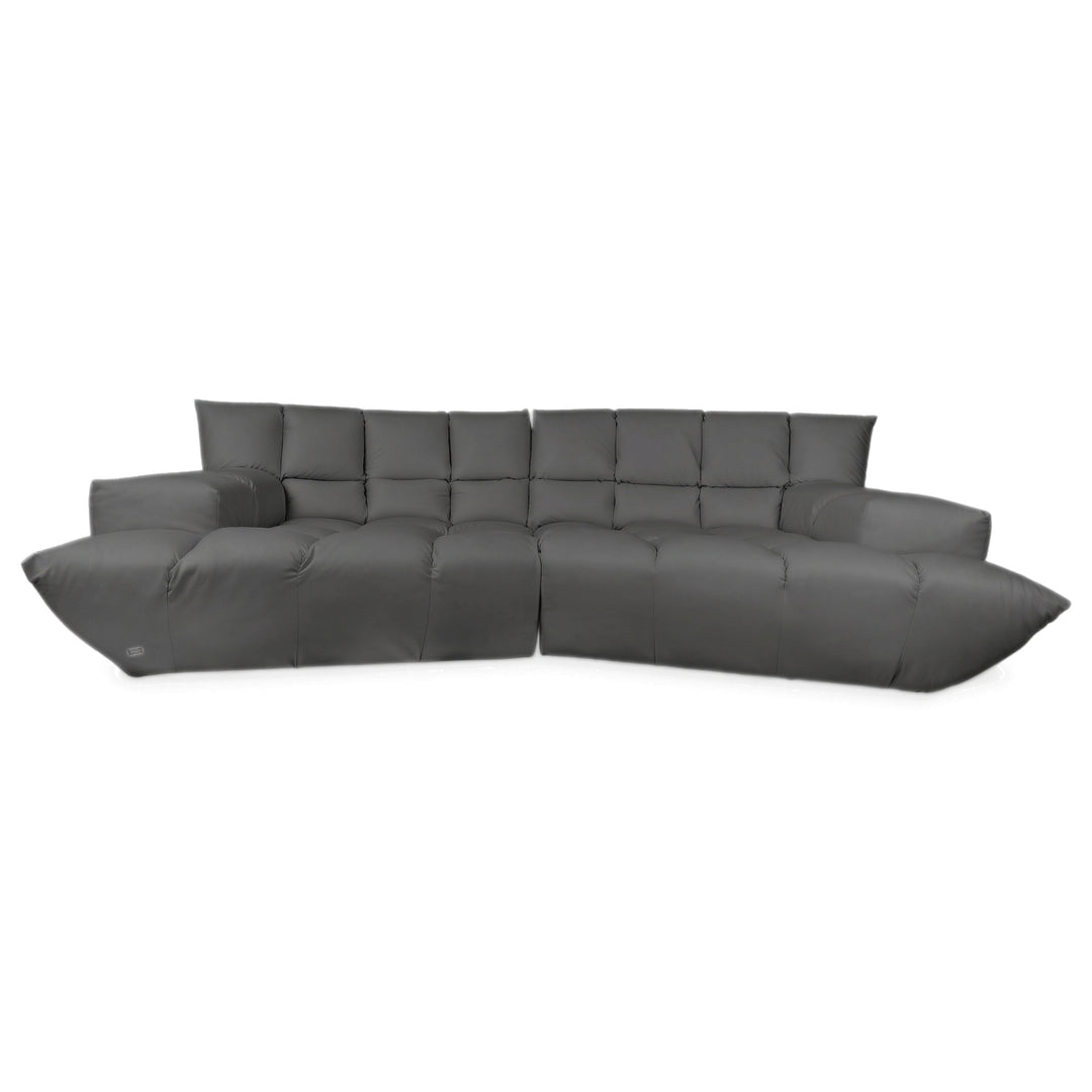 Bretz Cloud 7 Ecksofa Dreisitzer Sofa Couch Veganes Leder Anthrazit Neubezug GAVIN 117