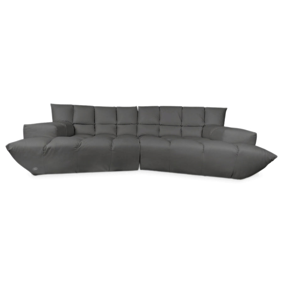 Bretz Cloud 7 Ecksofa Dreisitzer Sofa Couch Veganes Leder Anthrazit Neubezug GAVIN 117