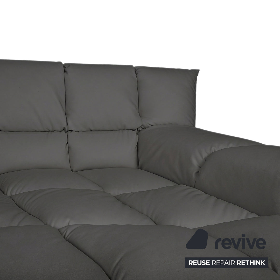 Bretz Cloud 7 Ecksofa Dreisitzer Sofa Couch Veganes Leder Anthrazit Neubezug GAVIN 117