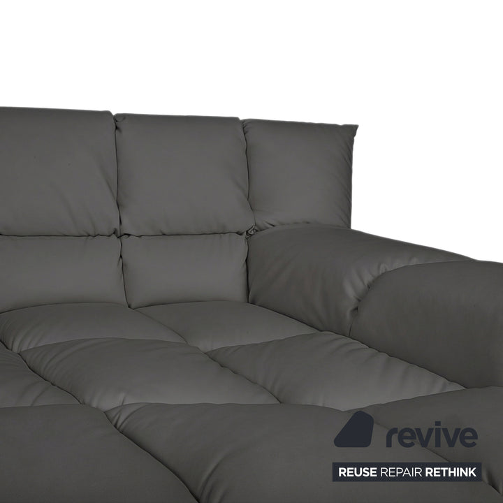 Bretz Cloud 7 Ecksofa Dreisitzer Sofa Couch Veganes Leder Anthrazit Neubezug GAVIN 117