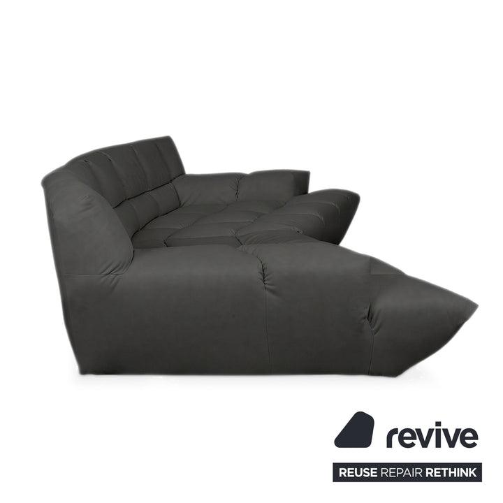 Bretz Cloud 7 Ecksofa Dreisitzer Sofa Couch Veganes Leder Anthrazit Neubezug GAVIN 117