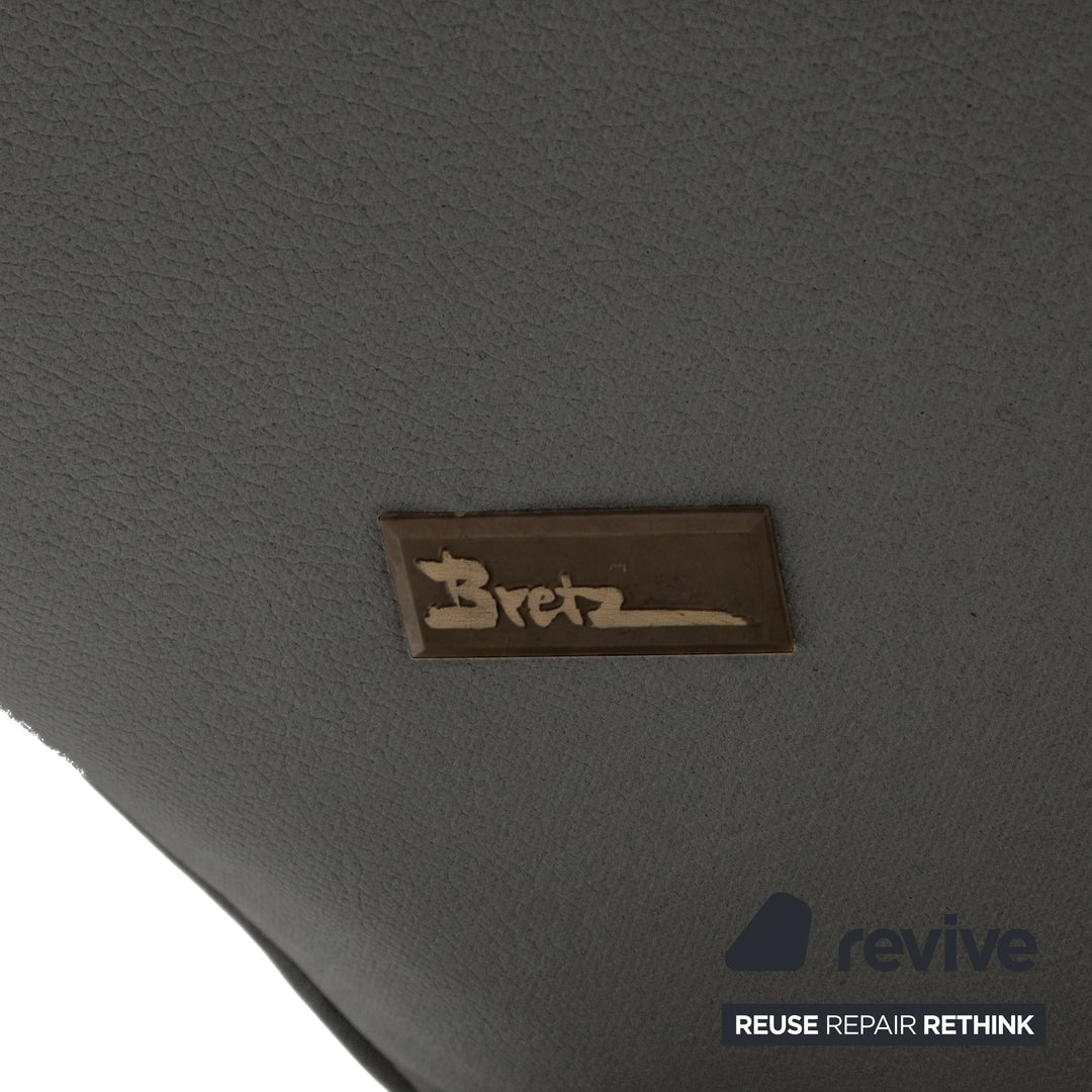 Bretz Cloud 7 Ecksofa Dreisitzer Sofa Couch Veganes Leder Anthrazit Neubezug GAVIN 117