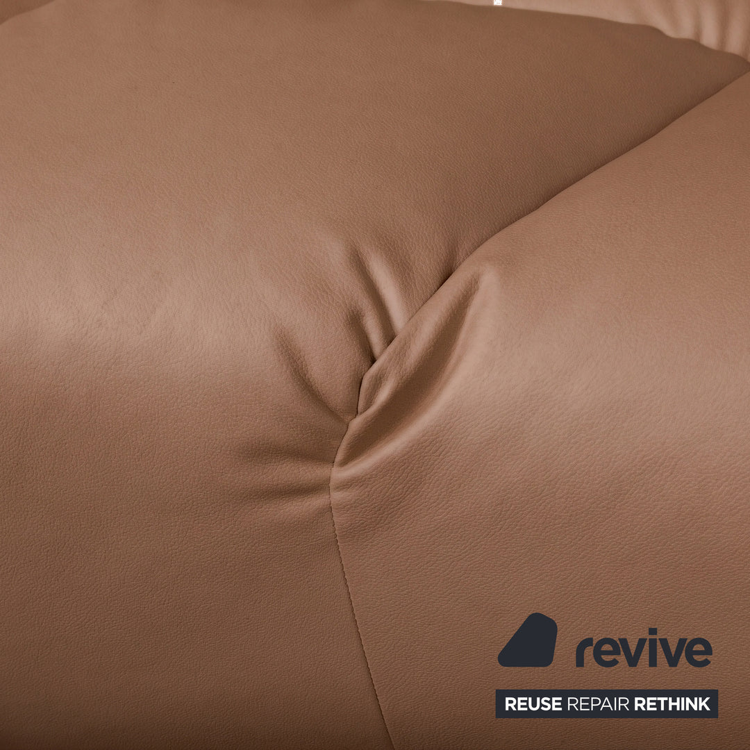 Bretz Cloud 7 Ecksofa Dreisitzer Sofa Couch Veganes Leder Cognac Braun Neubezug GAVIN 103