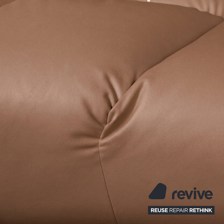 Bretz Cloud 7 Ecksofa Dreisitzer Sofa Couch Veganes Leder Cognac Braun Neubezug GAVIN 103