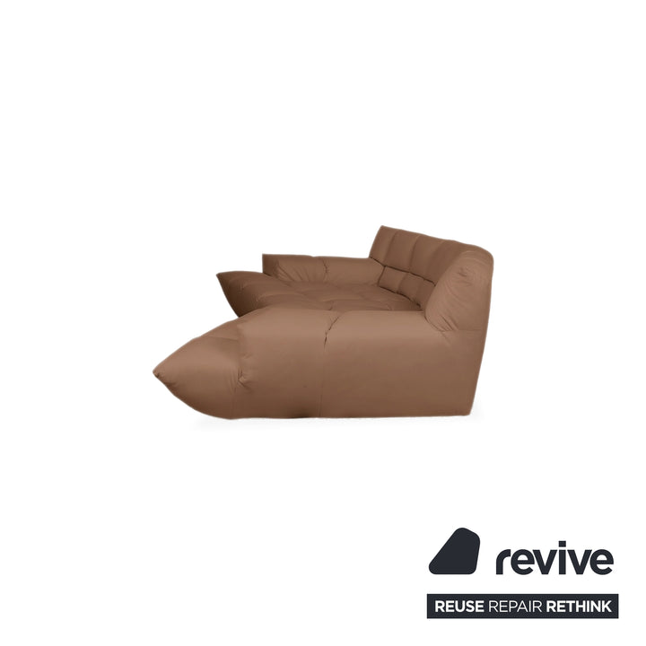 Bretz Cloud 7 Ecksofa Dreisitzer Sofa Couch Veganes Leder Cognac Braun Neubezug GAVIN 103