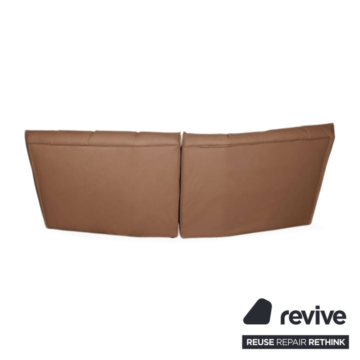 Bretz Cloud 7 Ecksofa Dreisitzer Sofa Couch Veganes Leder Cognac Braun Neubezug GAVIN 103