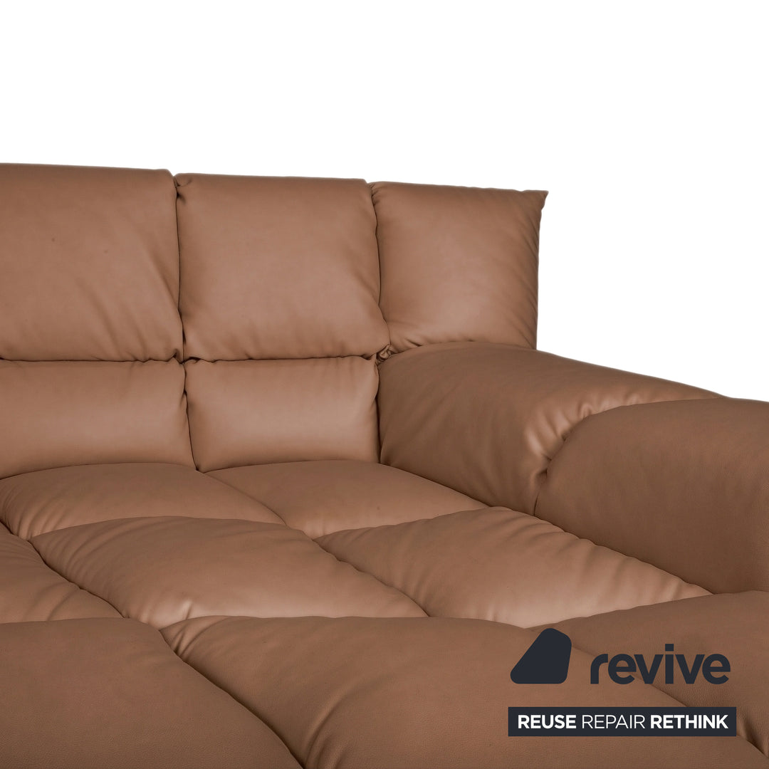 Bretz Cloud 7 Ecksofa Dreisitzer Sofa Couch Veganes Leder Cognac Braun Neubezug GAVIN 103