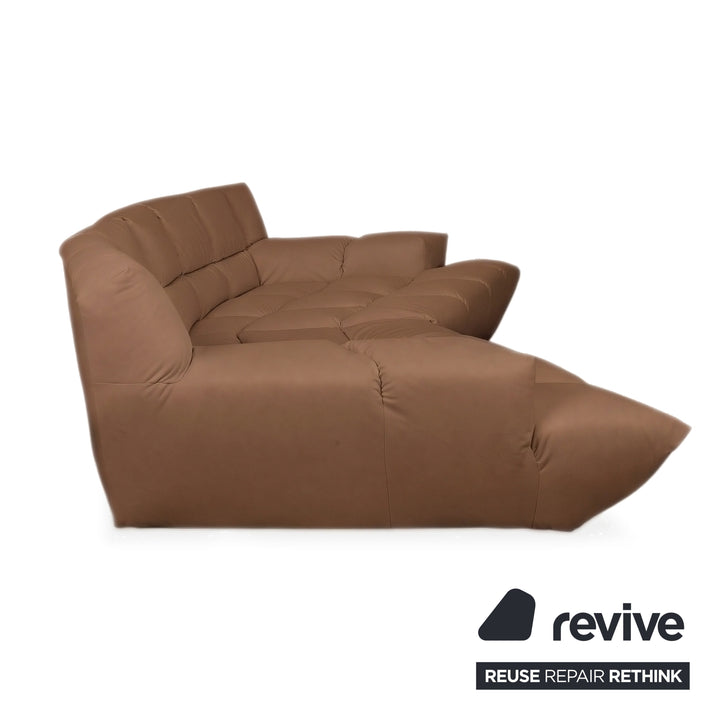 Bretz Cloud 7 Ecksofa Dreisitzer Sofa Couch Veganes Leder Cognac Braun Neubezug GAVIN 103