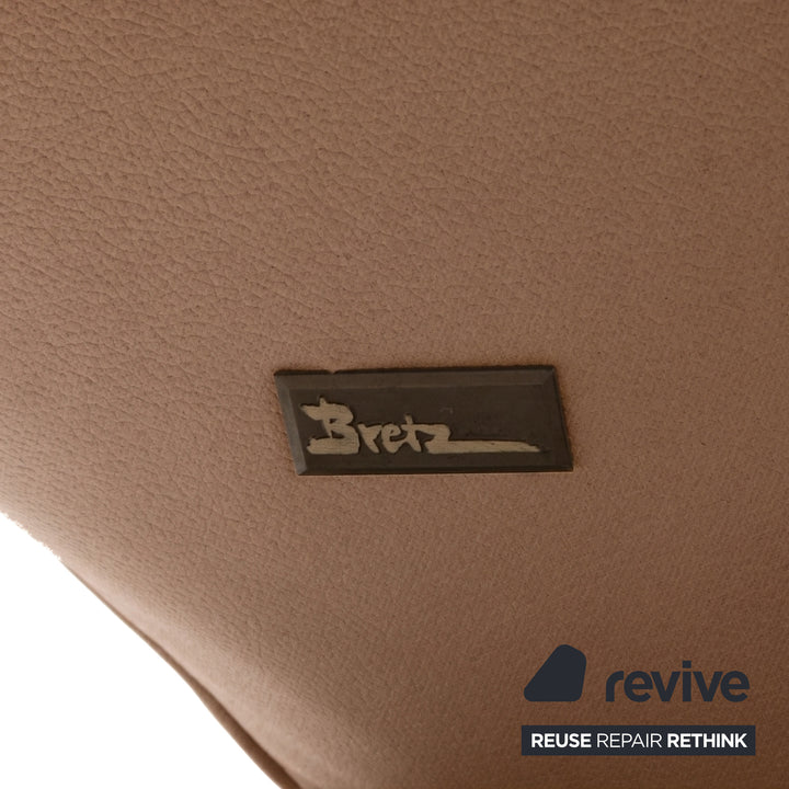 Bretz Cloud 7 Ecksofa Dreisitzer Sofa Couch Veganes Leder Cognac Braun Neubezug GAVIN 103
