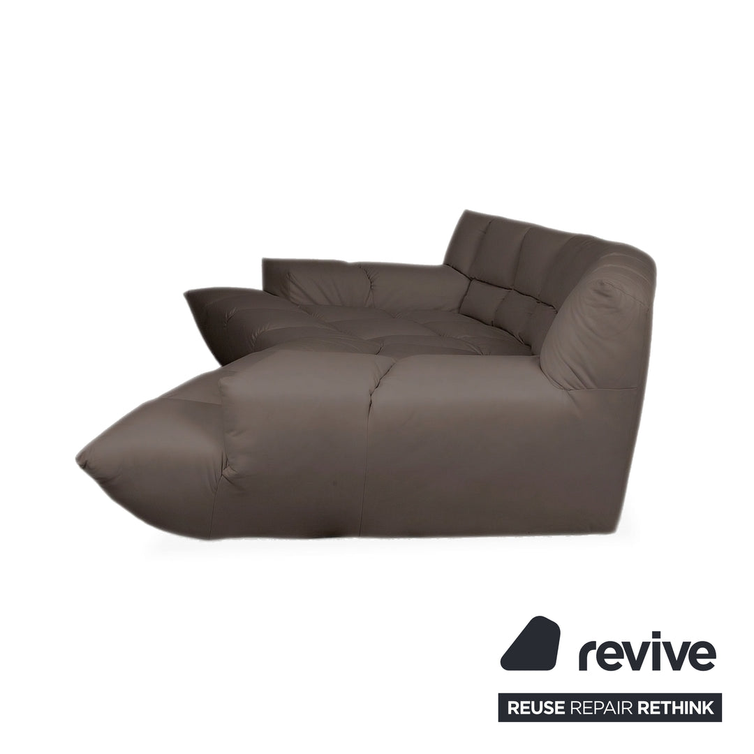 Bretz Cloud 7 Ecksofa Dreisitzer Sofa Couch Veganes Leder Dunkelbraun Espresso Neubezug GAVIN 105