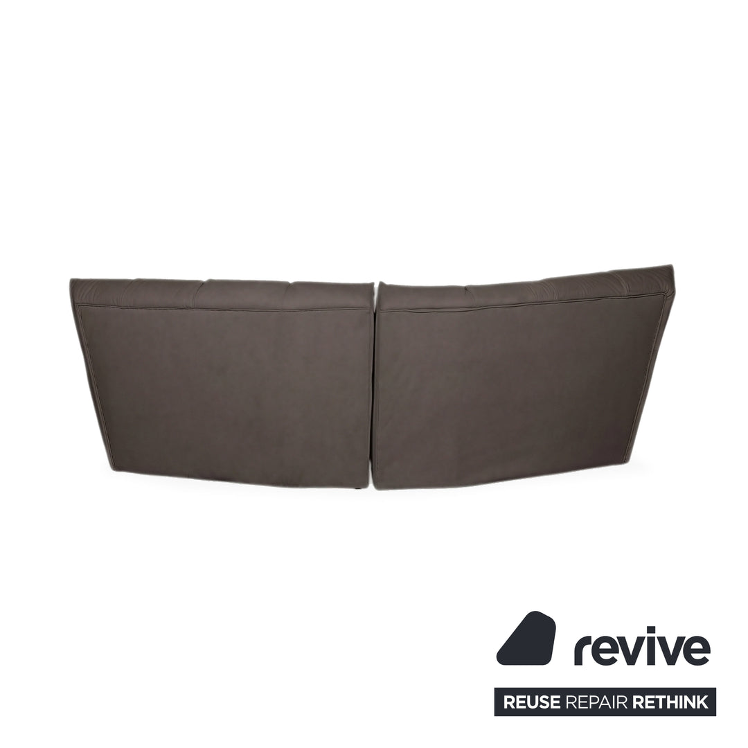 Bretz Cloud 7 Ecksofa Dreisitzer Sofa Couch Veganes Leder Dunkelbraun Espresso Neubezug GAVIN 105