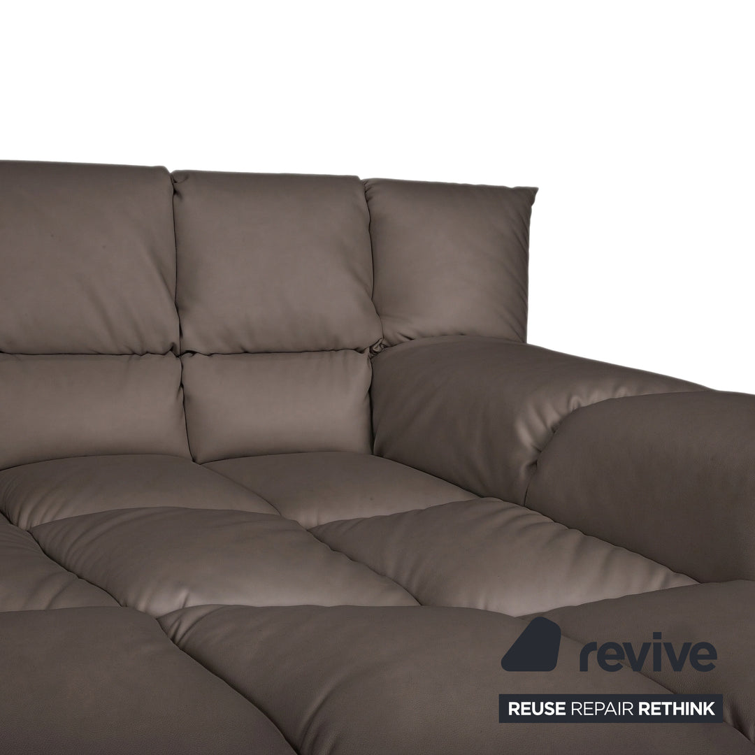 Bretz Cloud 7 Ecksofa Dreisitzer Sofa Couch Veganes Leder Dunkelbraun Espresso Neubezug GAVIN 105
