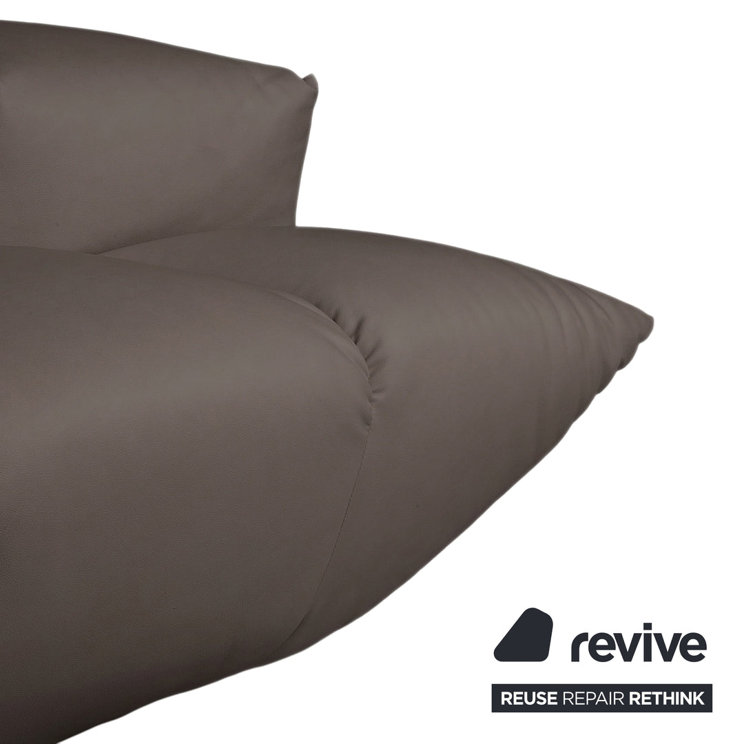 Bretz Cloud 7 Ecksofa Dreisitzer Sofa Couch Veganes Leder Dunkelbraun Espresso Neubezug GAVIN 105