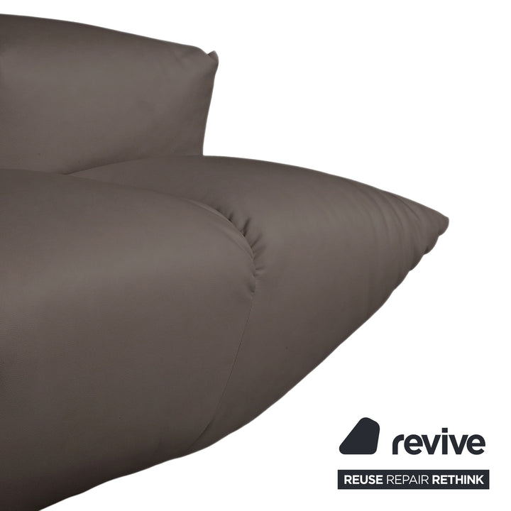 Bretz Cloud 7 Ecksofa Dreisitzer Sofa Couch Veganes Leder Dunkelbraun Espresso Neubezug GAVIN 105