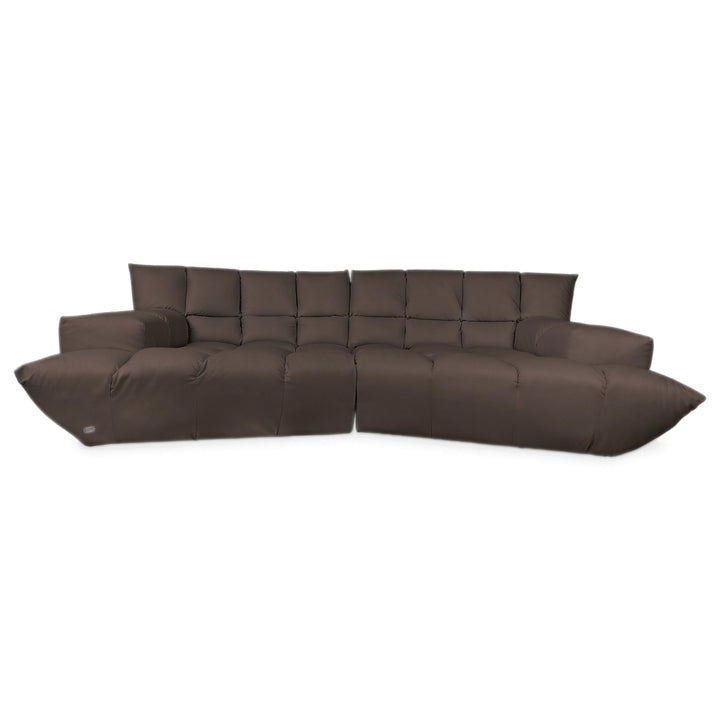 Bretz Cloud 7 Ecksofa Dreisitzer Sofa Couch Veganes Leder Dunkelbraun Espresso Neubezug GAVIN 105