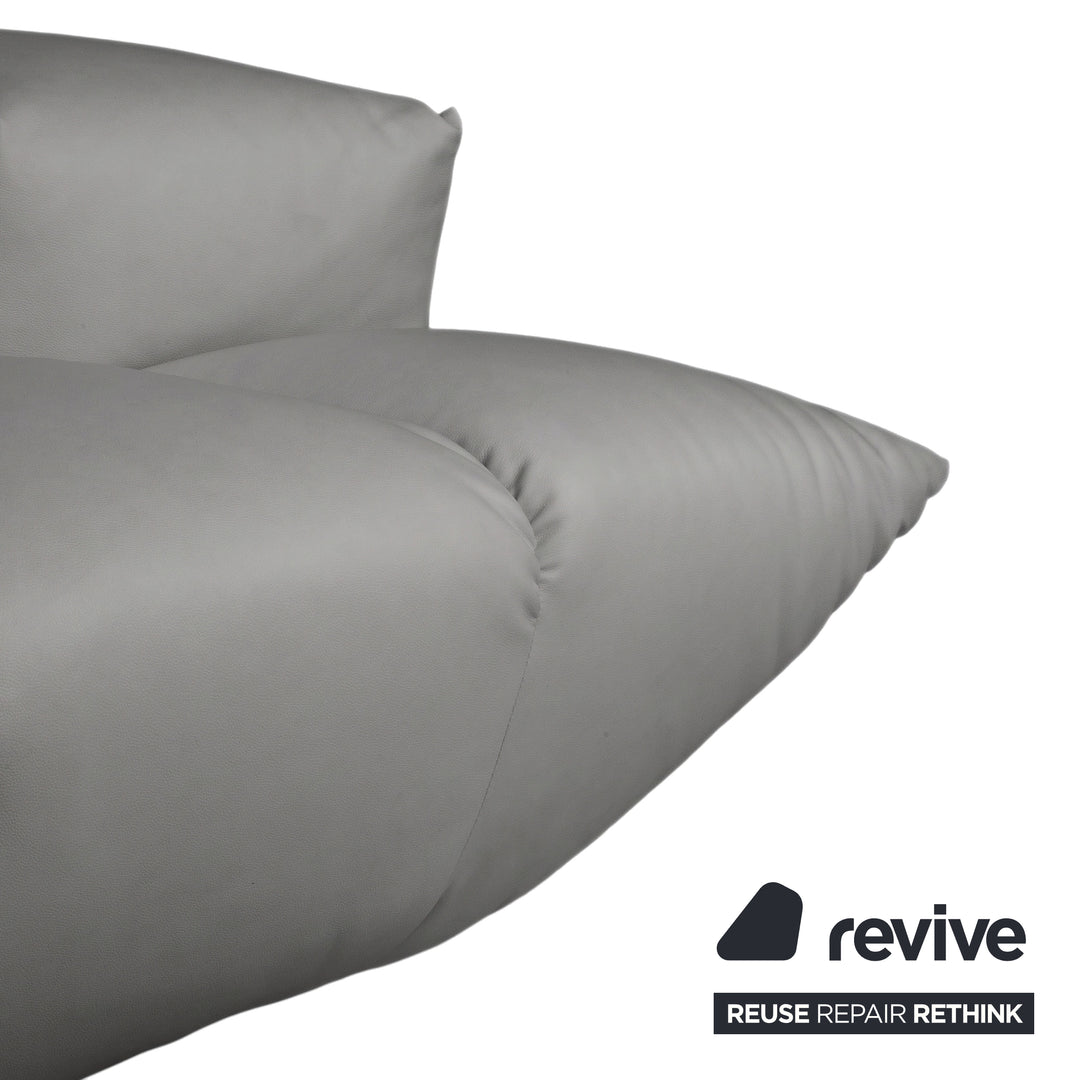 Bretz Cloud 7 Ecksofa Dreisitzer Sofa Couch Veganes Leder Grau Neubezug GAVIN 115