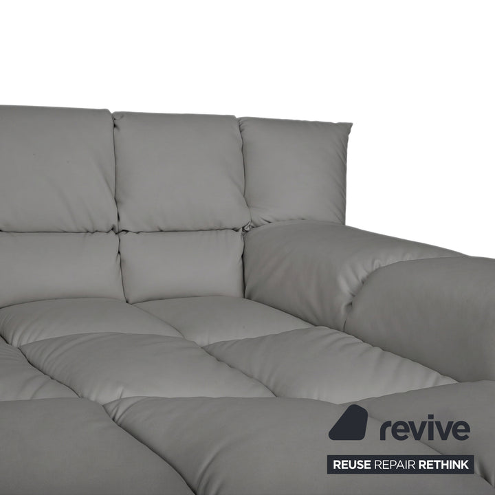 Bretz Cloud 7 Ecksofa Dreisitzer Sofa Couch Veganes Leder Grau Neubezug GAVIN 115