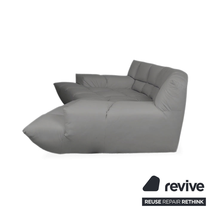 Bretz Cloud 7 Ecksofa Dreisitzer Sofa Couch Veganes Leder Grau Neubezug GAVIN 115