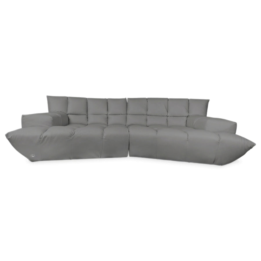 Bretz Cloud 7 Ecksofa Dreisitzer Sofa Couch Veganes Leder Grau Neubezug GAVIN 115