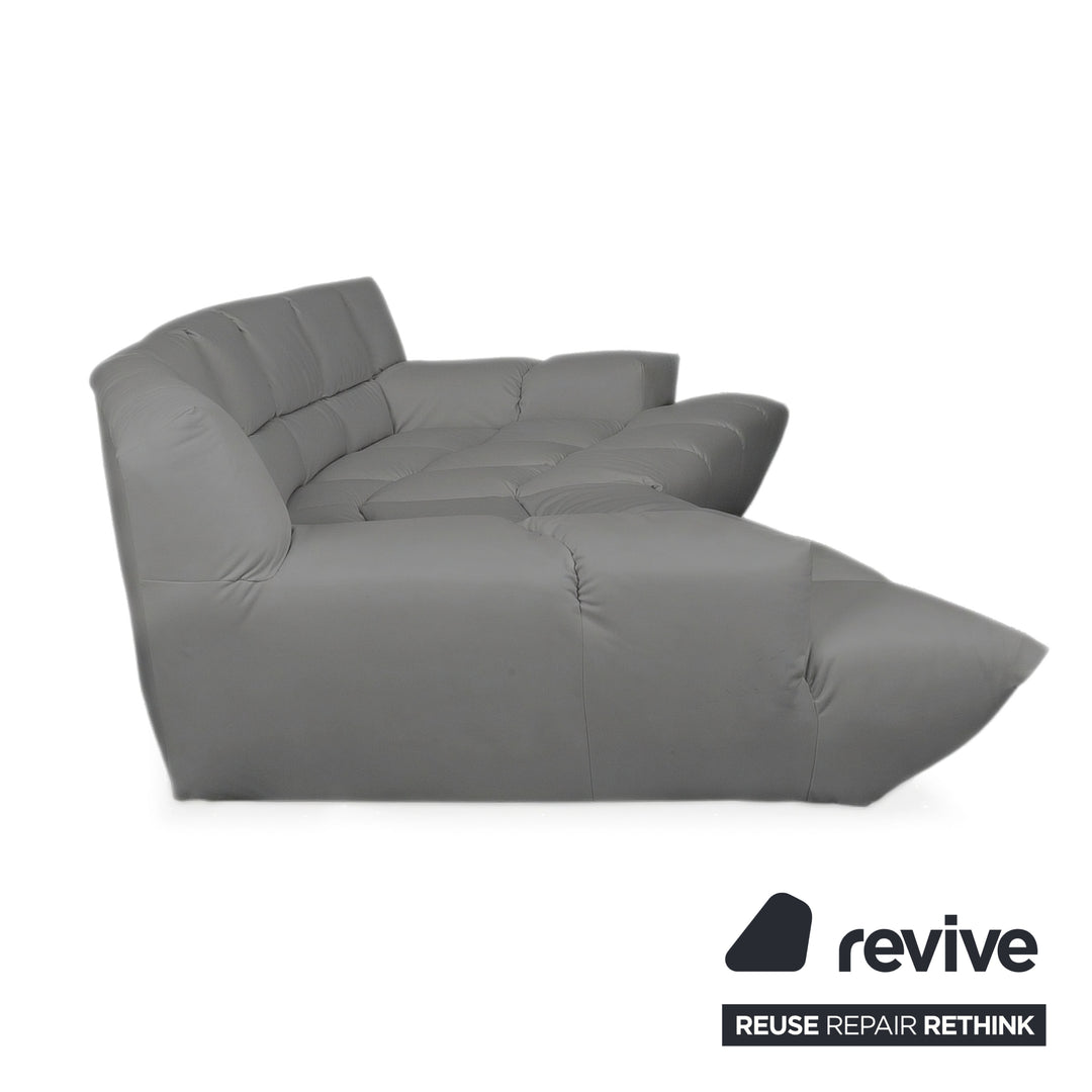 Bretz Cloud 7 Ecksofa Dreisitzer Sofa Couch Veganes Leder Grau Neubezug GAVIN 115