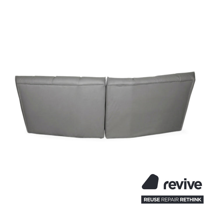 Bretz Cloud 7 Ecksofa Dreisitzer Sofa Couch Veganes Leder Grau Neubezug GAVIN 115