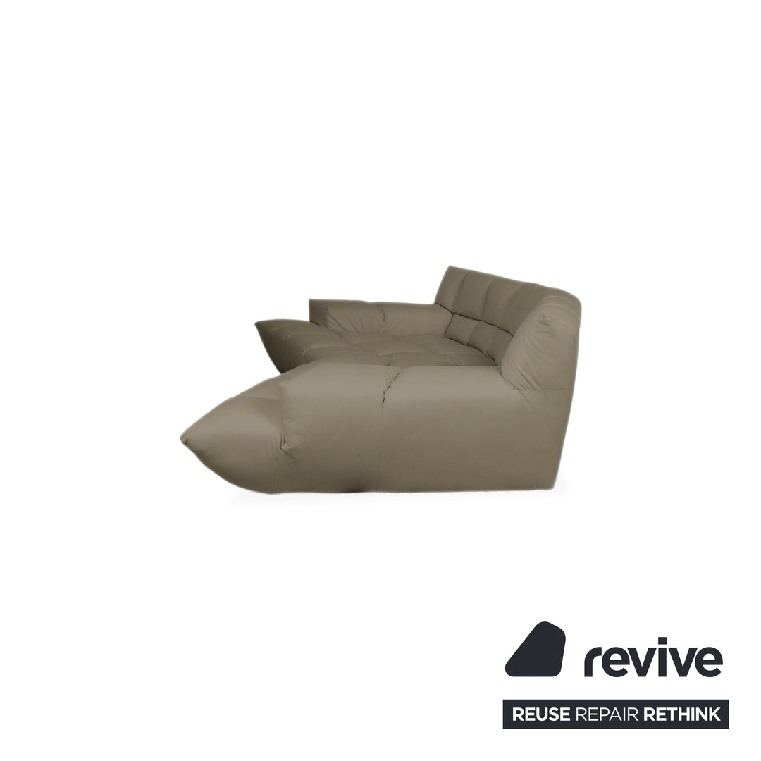 Bretz Cloud 7 Ecksofa Dreisitzer Sofa Couch Veganes Leder Grün Olive Neubezug GAVIN 108