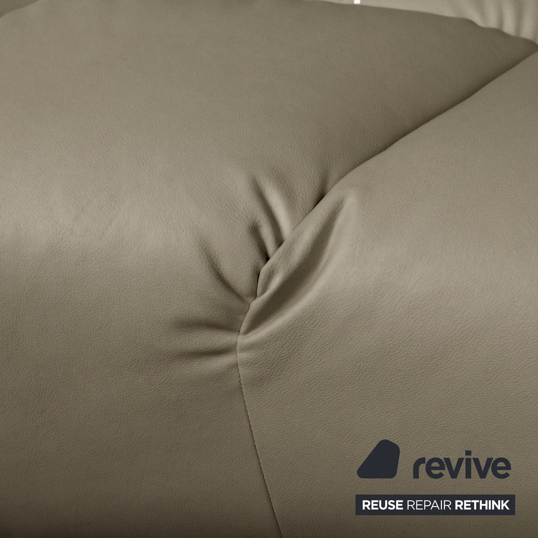 Bretz Cloud 7 Ecksofa Dreisitzer Sofa Couch Veganes Leder Grün Olive Neubezug GAVIN 108