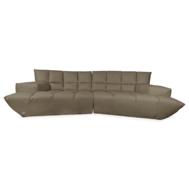 Bretz Cloud 7 Ecksofa Dreisitzer Sofa Couch Veganes Leder Grün Olive Neubezug GAVIN 108